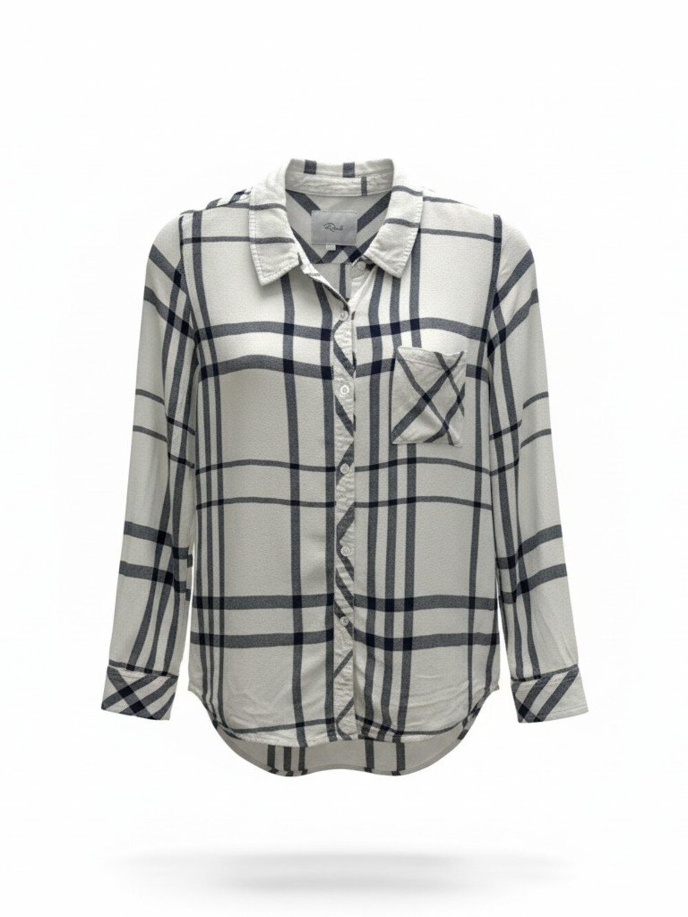 Rails White and Black Plaid Hunter Button-Down Shirt - Size S